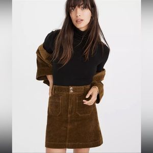 Madewell Corduroy A-Line Mini Skirt